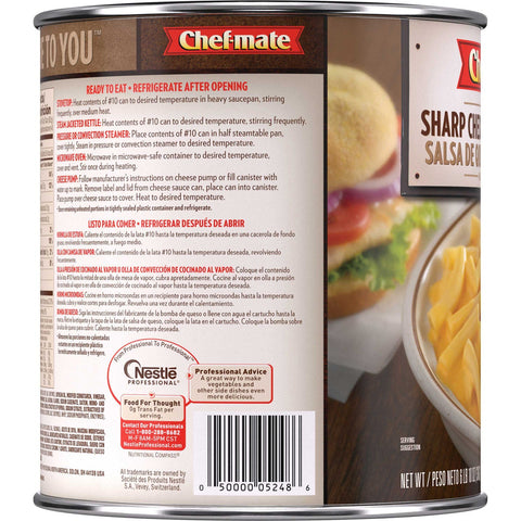 Chef Mate Sharp Cheddar Sauce 6 Case 96 Ounce