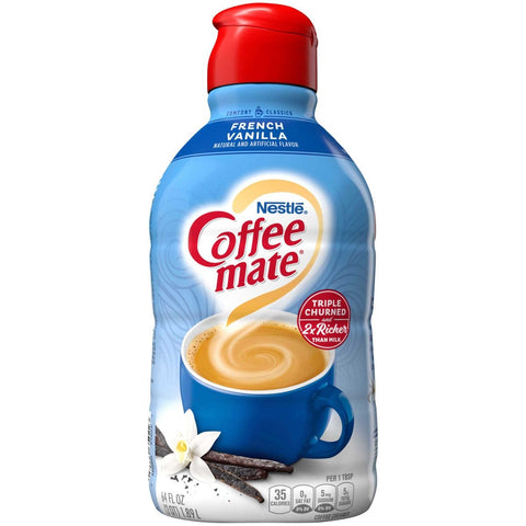 Nestle Coffee Mate French Vanilla Non Dairy Creamer Liquid, 64 Fluid Ounce -- 6 per case.