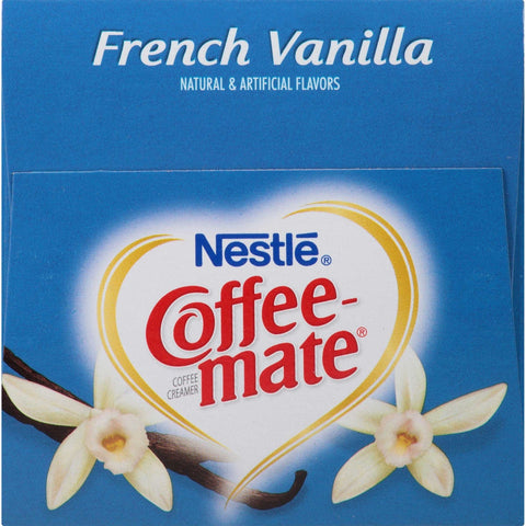 Coffee-Mate French Vanilla Liquid Creamer - 50/0.375 oz. cups per box, 4 boxes per case