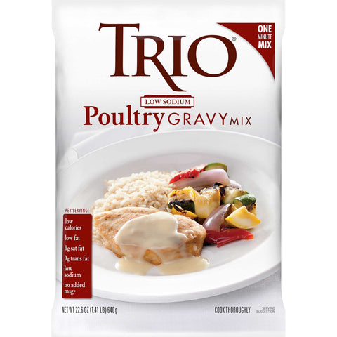 Trio Low Sodium Gravy Pouch 8 Case 22.6 Ounce