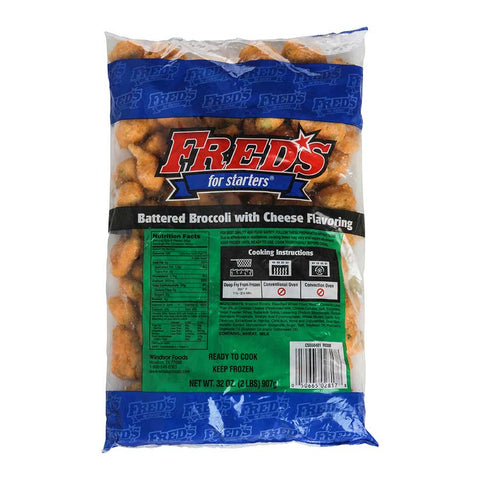 Windsor Freds Tempura Battered Cheese Broccoli Floret, 2 Pound -- 6 per case.