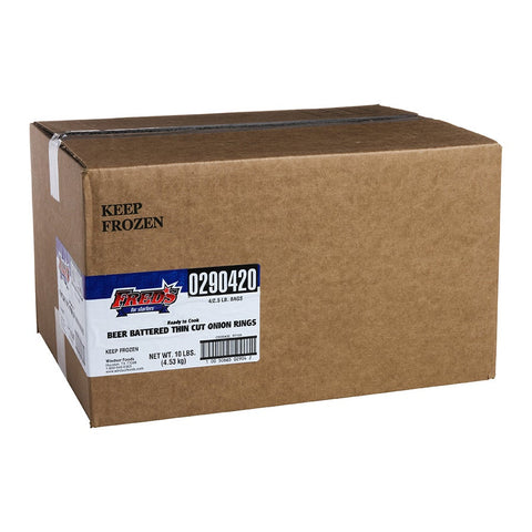 Windsor Freds Beer Battered Skinny Thin Cut Onion Ring, 2.5 Pound -- 4 per case.