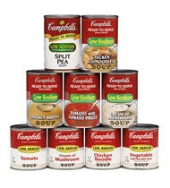 Campbells Ready To Serve Low Sodium Cream Mushroom Soup - 7.25 oz. can, 24 per case