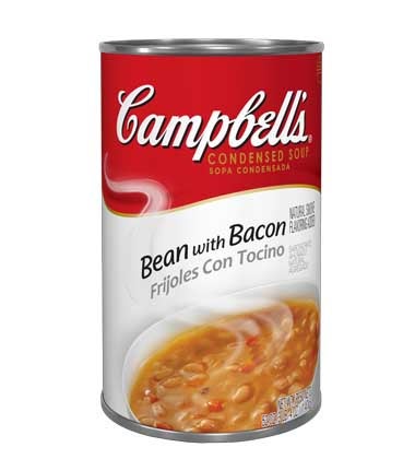 Campbells Condensed Bean Soup With Bacon - 52 oz. can, 12 per case
