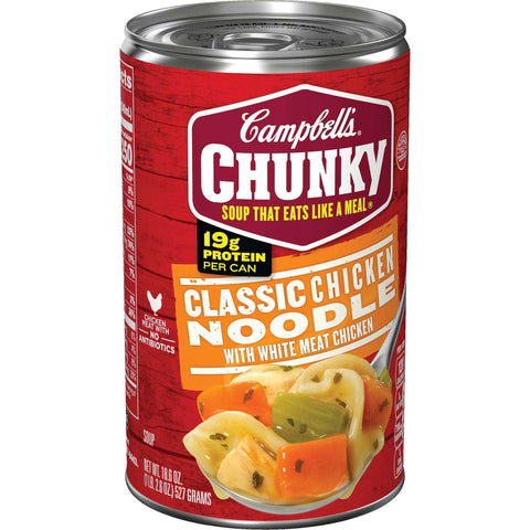CHUNKY Classic Chicken Noodle Soup - 19 oz. can, 12 per case