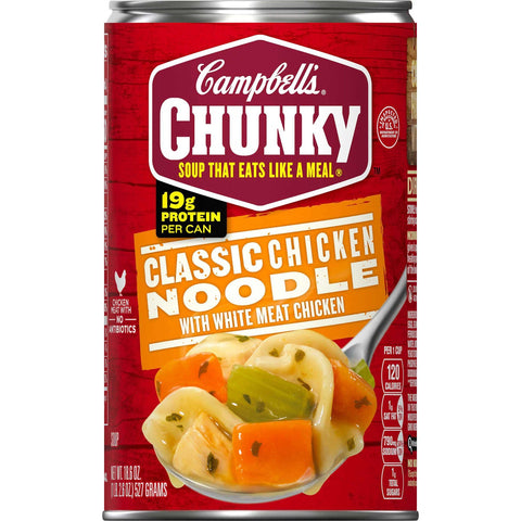 CHUNKY Classic Chicken Noodle Soup - 19 oz. can, 12 per case
