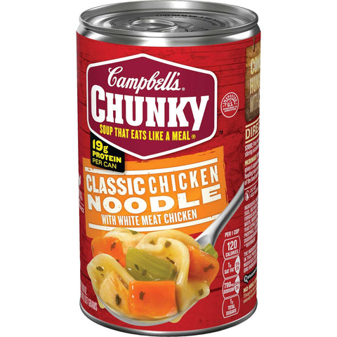CHUNKY Classic Chicken Noodle Soup - 19 oz. can, 12 per case