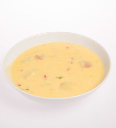 Campbells Frozen Condensed Cheese and Red Potato Chowder - 4 lb. tray, 3 per case