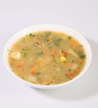 Well and Good Frozen Condensed Rosemary Chicken and Dumpling Soup - 4 lb. tray, 3 per case