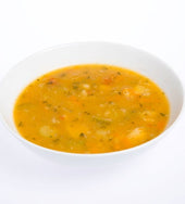Well and Good Frozen Condensed Tuscan White Bean Soup with Chicken - 4 lb. tray, 3 per case