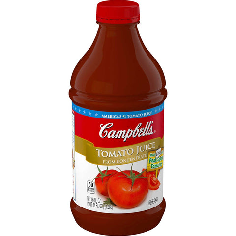 Campbells Tomato Juice, 46 Fluid Ounce -- 6 per case.