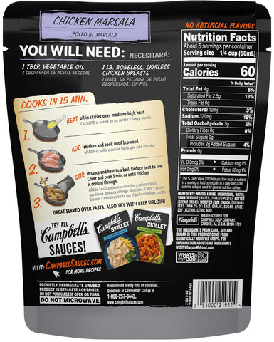 Campbells Chicken Marsala Skillet Sauce, 11 Ounce -- 6 per case