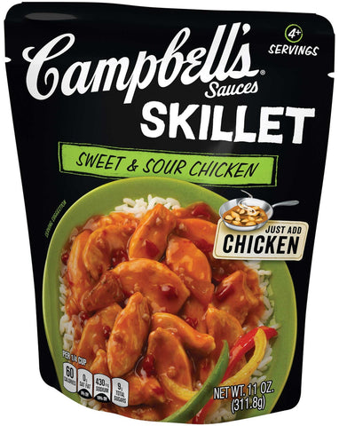 Campbells Sweet and Sour Chicken Skillet Sauce, 11 Ounce Pouch -- 6 per case