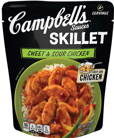Campbells Sweet and Sour Chicken Skillet Sauce, 11 Ounce Pouch -- 6 per case