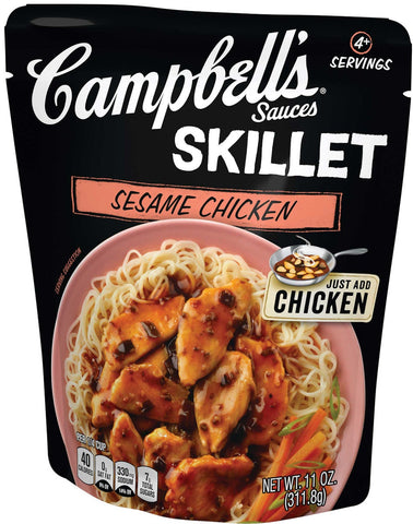 Campbells Sesame Chicken Skillet Sauce, 11 Ounce Pouch -- 6 per case