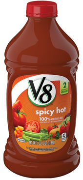 V8 Spicy Hot 100 Percent Vegetable Juice, 64 Fluid Ounce -- 6 per case