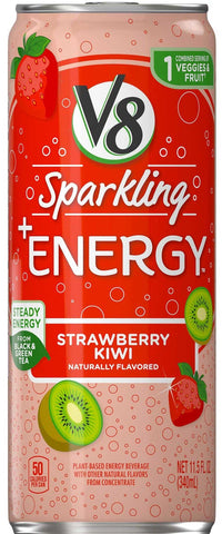 V8 Sparkling Strawberry Kiwi Energy Drink, 11.5 Fluid Ounce -- 12 per case