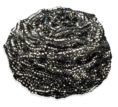 Disco Stainless Steel Silver Sponge Scrubber, 50 Gram -- 12 per case.
