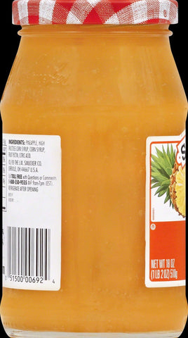Smuckers Pineapple Preserves, 18 Ounce -- 12 per case.