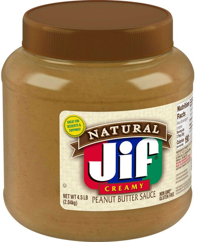Jif Natural Peanut Butter Sauce, 4.5 Pound -- 6 per case