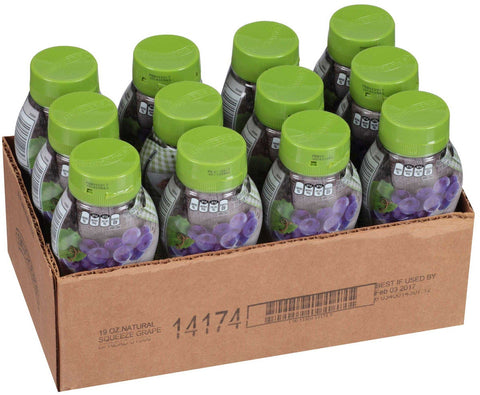 Smuckers Natural Concord Grape Fruit Spread, 19 Ounce Squeeze Bottle -- 12 per case