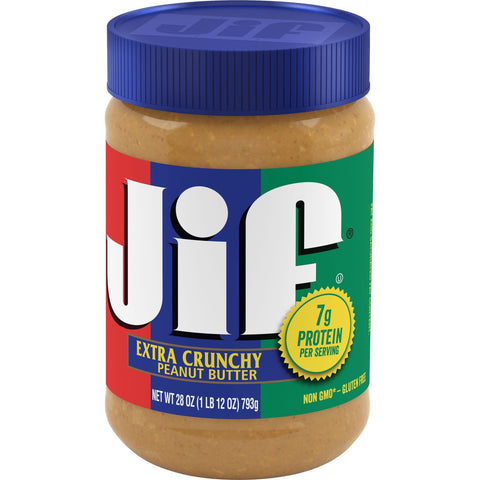 Jif Crunchy Peanut Butter, 28 Ounce -- 10 per case.
