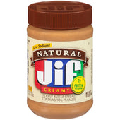 Jif Natural Creamy Peanut Butter, 28 Ounce -- 10 per case.