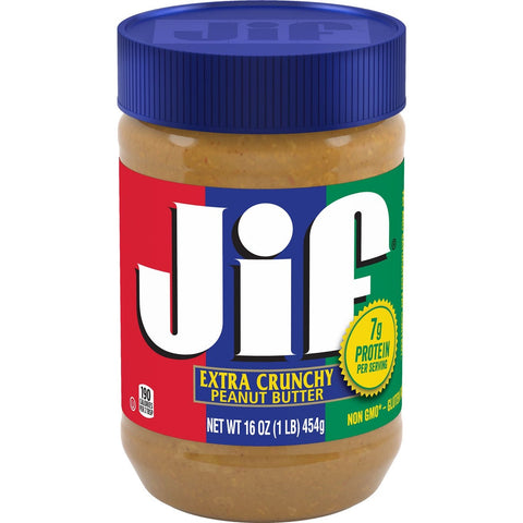 Jif Crunchy Peanut Butter, 16 Ounce -- 12 per case.