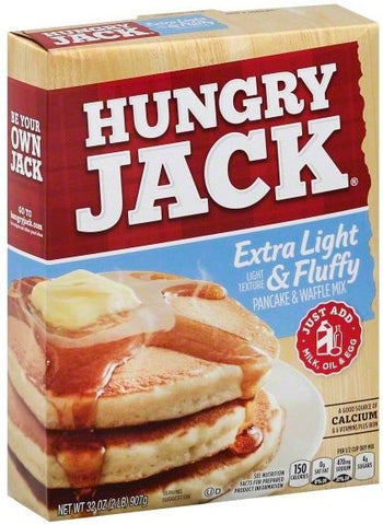 Hungry Jack Extra Light N Fluffy Pancake Mix, 32 Ounce -- 12 per case