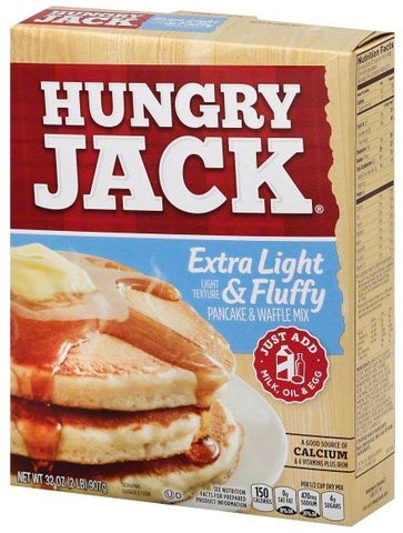 Hungry Jack Extra Light N Fluffy Pancake Mix, 32 Ounce -- 12 per case