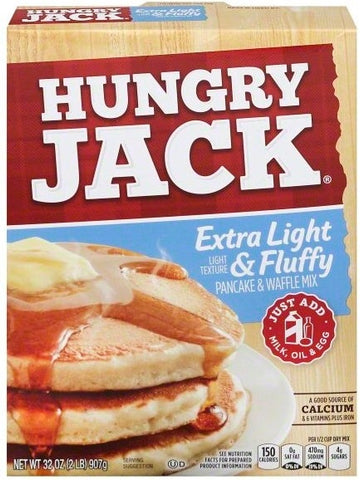 Hungry Jack Extra Light N Fluffy Pancake Mix, 32 Ounce -- 12 per case