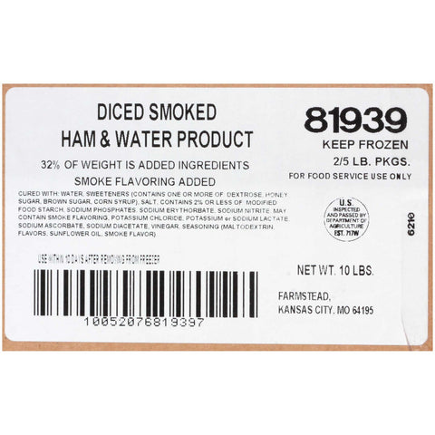 Farmland Smoked Diced Ham, 5 Pound -- 2 per case.