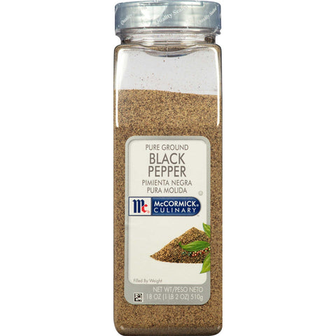 McCormick Culinary Pure Ground Black Pepper, 18 oz. -- 6 per case
