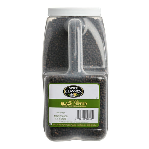 Spice Classics Whole Black Pepper, 5.75 Pound -- 3 per case.