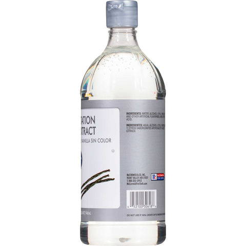 McCormick Culinary Clear Imitation Vanilla Extract, 32 oz. -- 6 per case