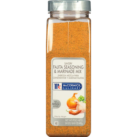 McCormick Culinary Savory Fajita Seasoning & Marinade Blend, 24 oz. -- 6 per case