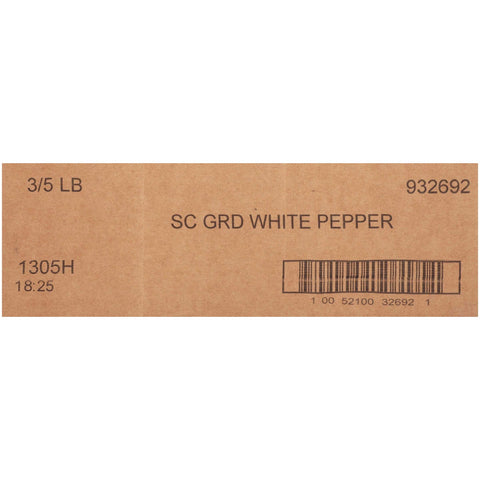 Spice Classics Ground White Pepper - 5 lb. container, 3 per case