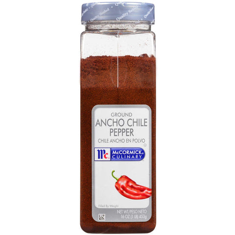 McCormick Culinary Ground Ancho Chile Pepper, 1 lb. -- 6 per case