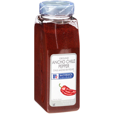McCormick Culinary Ground Ancho Chile Pepper, 1 lb. -- 6 per case
