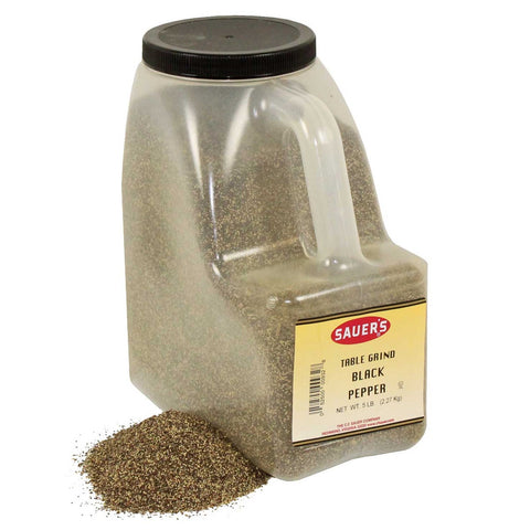 C.F. Sauer Foods Table Ground Black Pepper, 5 Pound -- 3 per case.