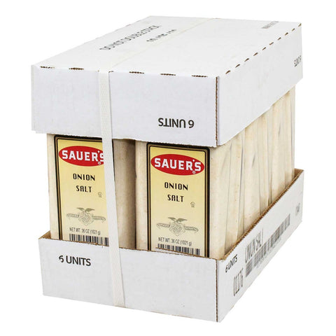 C.F. Sauer Foods Onion Salt, 36 Ounce -- 6 per case.
