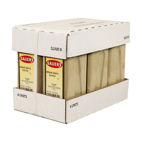 C.F. Sauer Foods White Ground Pepper, 1 Pound -- 6 per case.