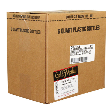 Gold Medal Imitation Lemon Extract -- 6 per case.