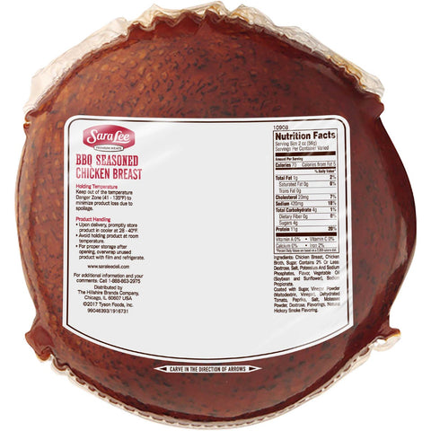 Sara Lee Barbecue Basted Chicken Breast -- 2 per case.