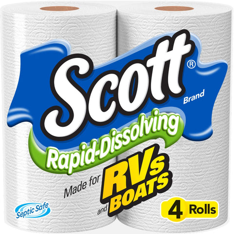 Scott Rapid Dissolve Double Roll Toilet Paper, 924 count per pack -- 12 per case.