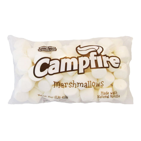 Campfire Large Natural Vanilla Marshmallow, 1 Pound -- 12 per case.
