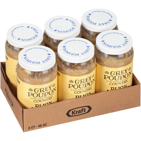Grey Poupon Country Dijon Mustard 6 Case 48 Ounce