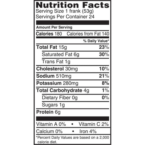 Ball Park Beef Franks, 2.811 Pound -- 9 per case.