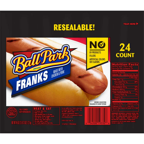 Ball Park Franks, 45 Ounce -- 9 per case.