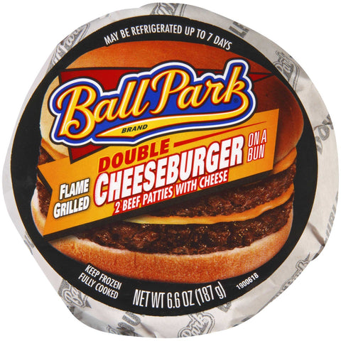 Ball Park Double Cheeseburger, 6.6 Ounce -- 12 per case.
